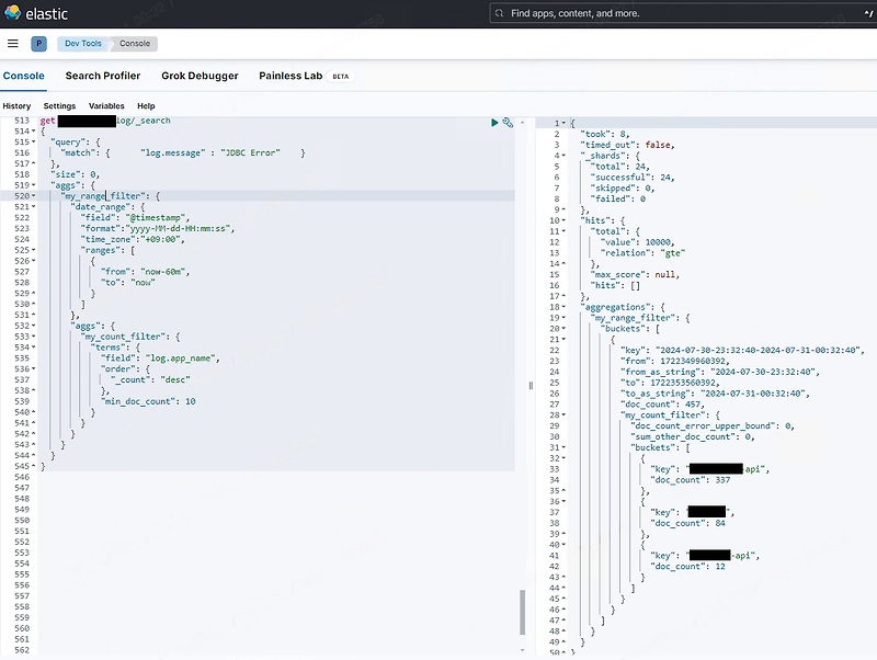 [Elasticsearch] ELK Query Count Filter (aggs Field) 방구석 개발자의 실험실