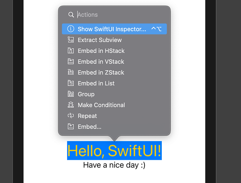 [Mastering SwiftUI] 단축키 정리