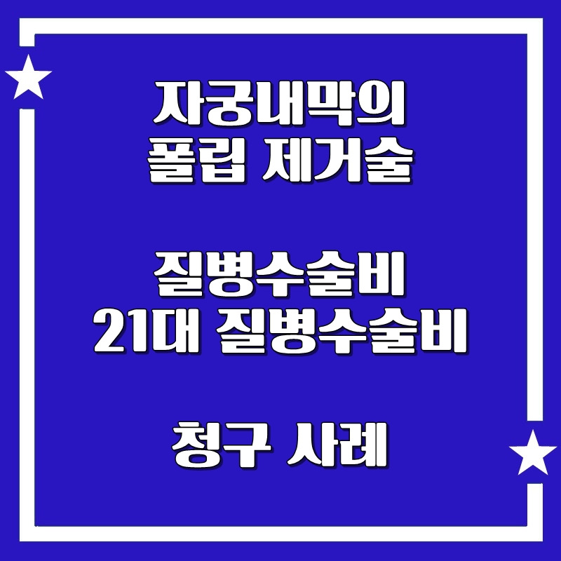 자궁내막 용종수술 16대 질병수술비 보험청구 기록 4