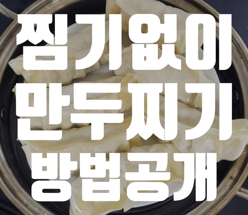 찜기없이 만두찌기 방법공개 (후기)