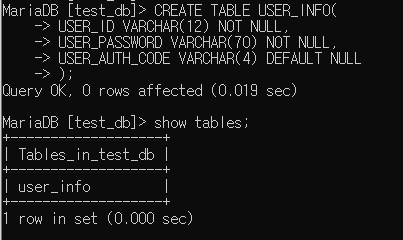 [MariaDB] 테이블 생성, 조회, 테이블 필드 수정, 삭제 하기 :: 달짱달짱