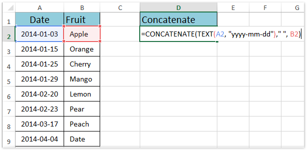 Date Format In Concatenate