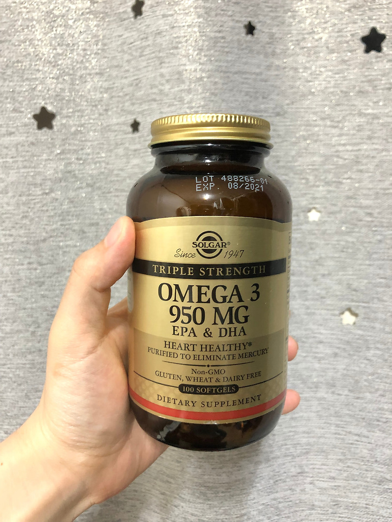 쿠팡 로켓직구 솔가 오메가3 950 MG EPA & DHA 효능 및 후기 (SOLGAR OMEGA 3)