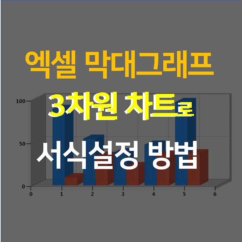 엑셀 막대 그래프 3차원차트로 서식설정 방법