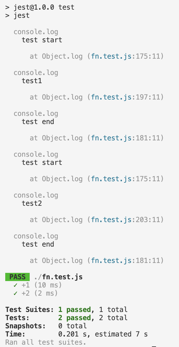 JEST before, after, only, skip