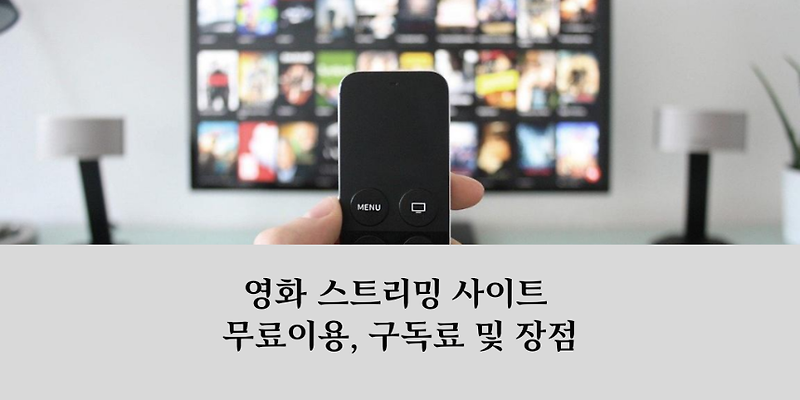 영화 스트리밍 사이트 무료이용, 구독료 및 장점 비교