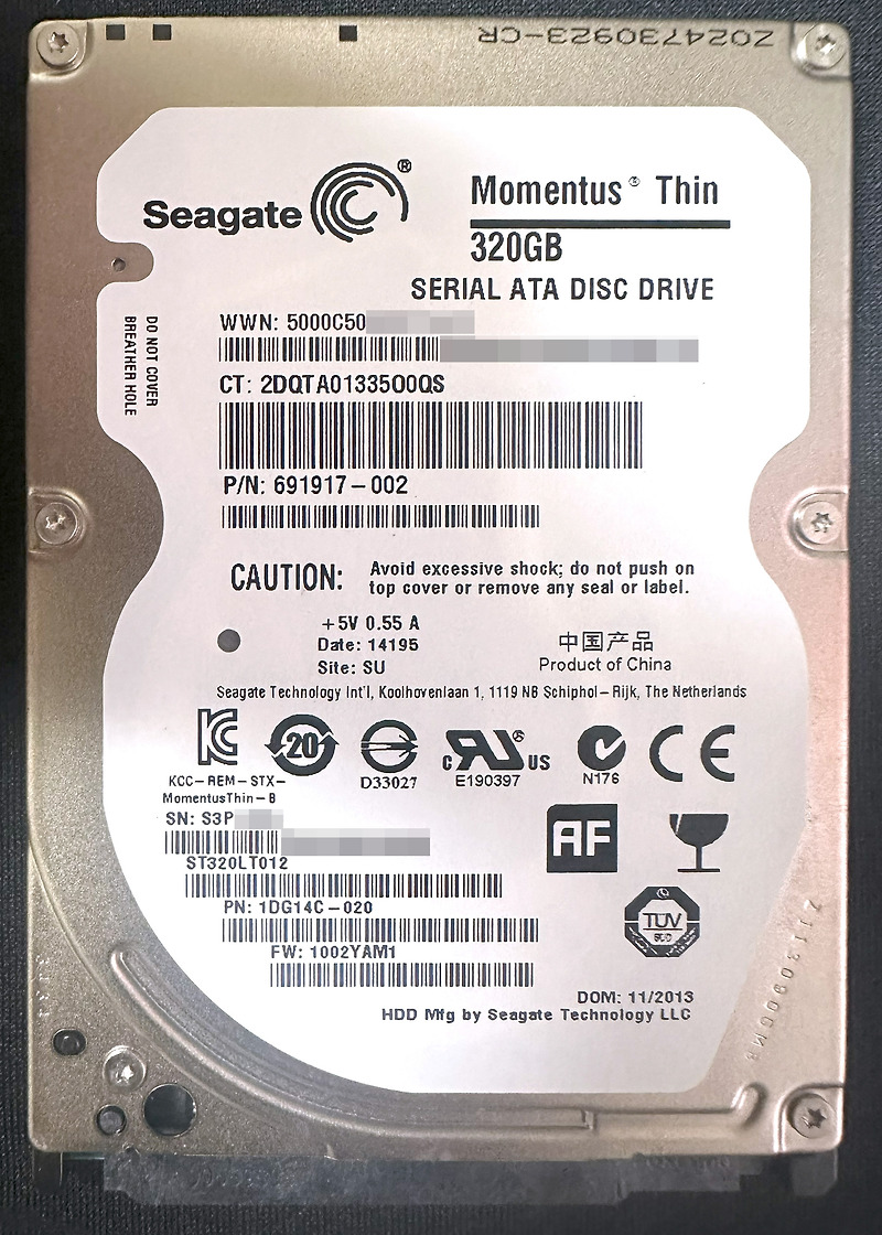 [HDD] Seagate Momentus Thin 320GB 「ST320LT012」 — It's Time to do ...