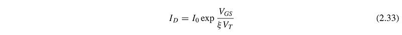 MOSFET Second-Order Effects(3) - Subthreshold Conduction [Razavi][Ch2]