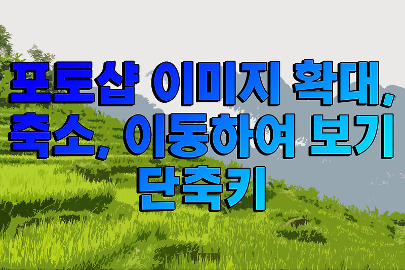 포토샵 이미지 확대, 축소, 이동하여 보기 단축키