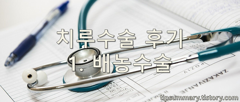 치루수술 후기 - 1차 배농수술(항문 주위 농양) 및 원인