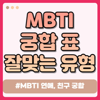 MBTI 궁합 표 (연애, 친구) 잘맞는 유형 설명 정리 - 경똑이