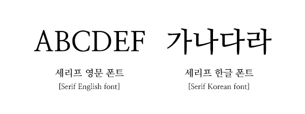 세리프(serif),  산세리프(sans serif) 폰트에 대해 알려드립니다.