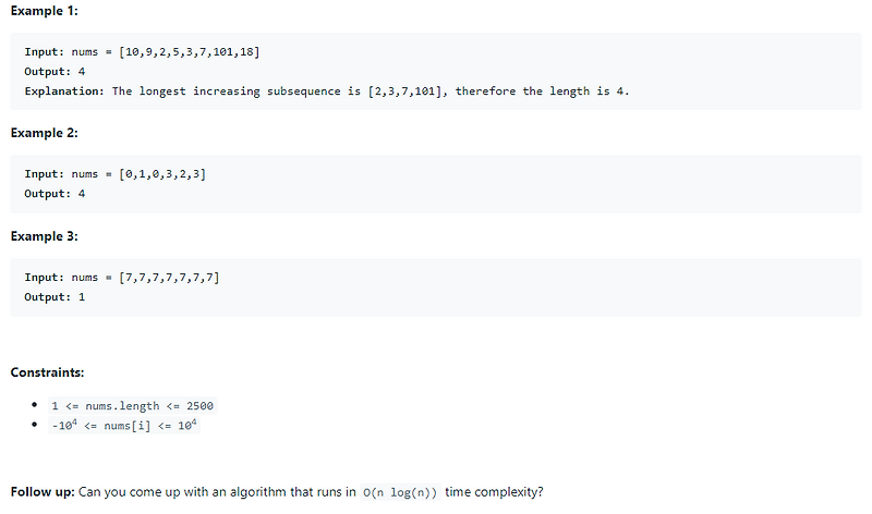 300. Longest Increasing Subsequence