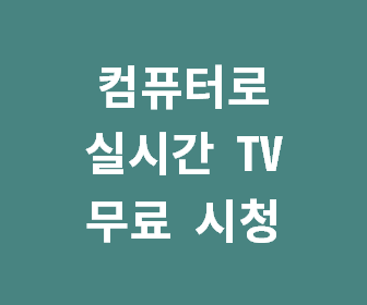 컴퓨터로 실시간 TV 보는 2가지 방법 (100%무료 + 무설치 + 무광고 버전) 컴퓨터로 티비보는 프로그램, 무료 사이트 (뉴스, 스포츠, 예능, 드라마 지상파 공중파 다시보기)