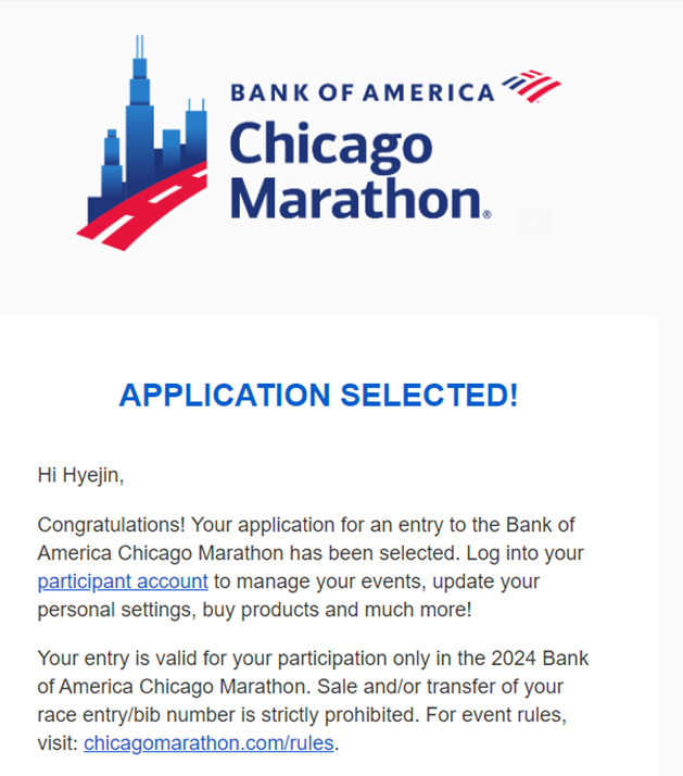 2025 시카고마라톤 당첨 Chicago Marathon