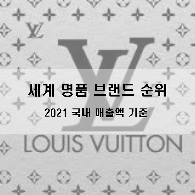 세계 명품 브랜드 순위 2022 국내 매출액 기준