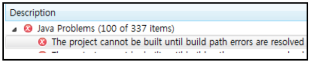 [Eclipse] The project cannot be built until build path errors are ...