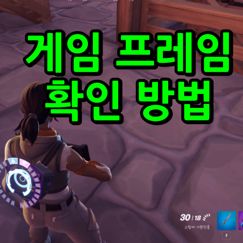 게임 프레임 표시 확인하는 방법