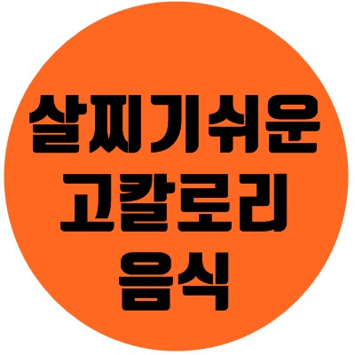 살찌기 쉬운 고칼로리 음식 종류 순위