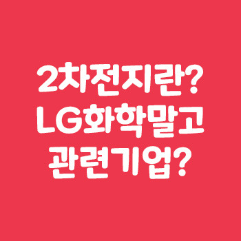 2차전지란 무엇 LG화학말고 관련 기업은 누구 feat.생초보