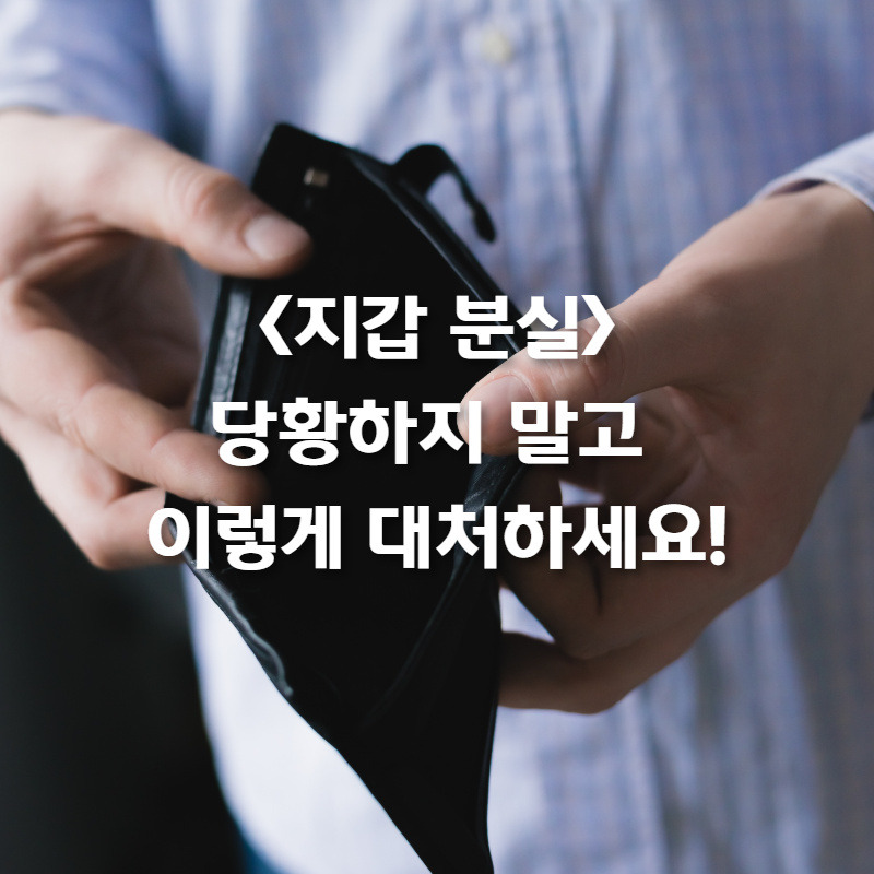 지갑분실 하셨다구요? 재빨리 이렇게 하세요!