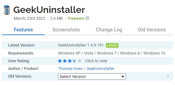 GeekUninstaller 1.5.2.165 download the new version for windows
