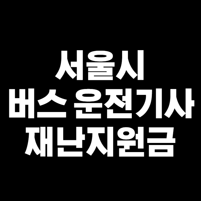 서울시 버스 운전기사 재난지원금 신청방법 자격대상