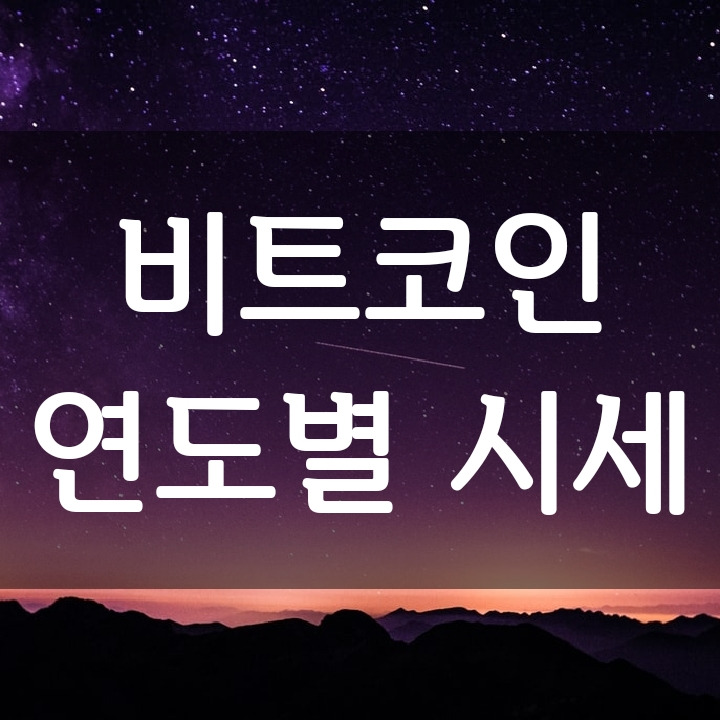 비트코인 연도별 시세 정리