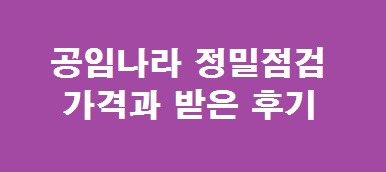 공임나라 정밀점검 항목 가격, 직접 받아 본 후기