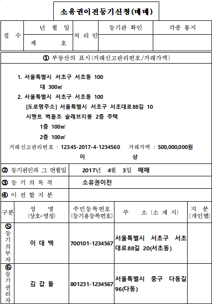 부동산셀프등기방법(부동산등기이전서류및절차)