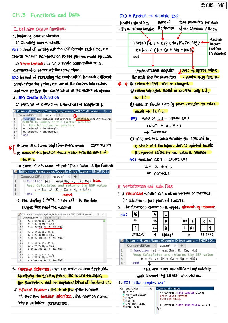 [Notes] Ch.3 Functions and Data (Runestone)
