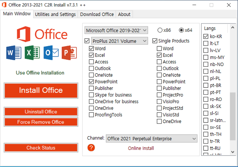 Office 2021 install