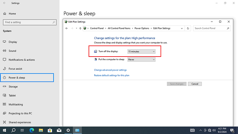 421. 윈도우10 디스플레이를 끄는 시간 설정 | Windows 10 Settings - Control Panel ...