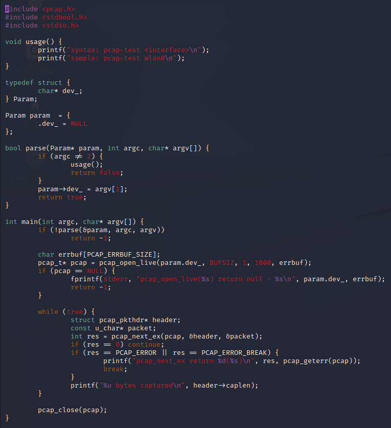 2학기 Pnp 4주차 (Pcap programming) :: 민준 보안블로그