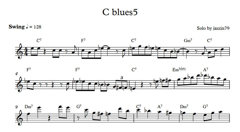 Jazz Blues in C No.5