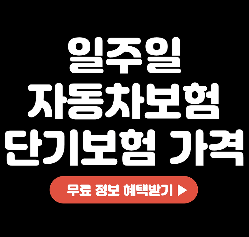 일주일 자동차보험 | 자동차 단기보험 가격