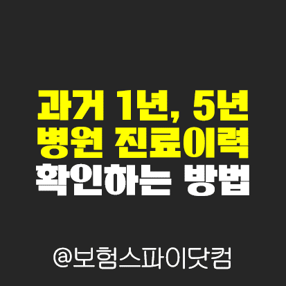 과거 1년/5년 이내 병원 진료 기록 확인하는 방법 | 진단, 치료, 입원, 수술, 투약 이력 열람/조회 | 보험스파이닷컴 - 보험스파이닷컴