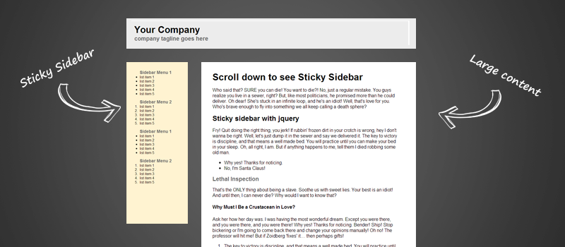 CSS Sticky 속성을 활용한 사이드바 만들기
