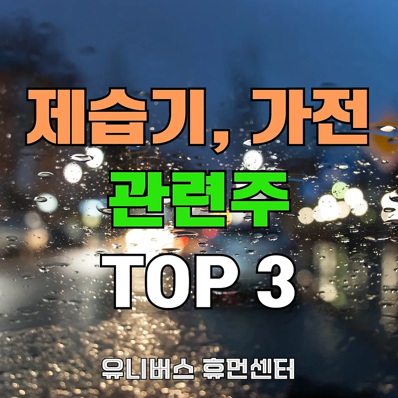 제습기·가전 관련주 TOP 3 위닉스, 신일전자, 파세코 주가 폭등 임박?