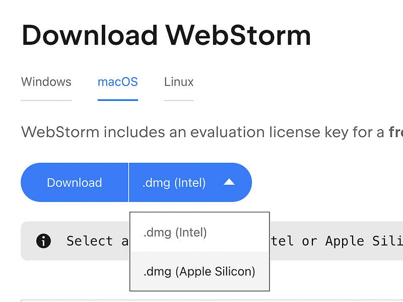 webstorm mac m1