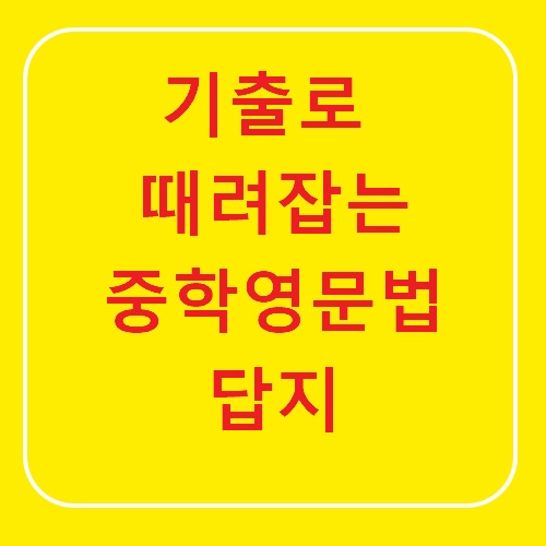 기출로 때려잡는 중학영문법 답지