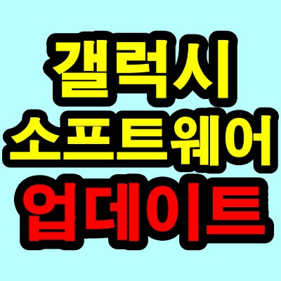 갤럭시 핸드폰(휴대폰) 소프트웨어 자동업데이트, 수동 다운로드 방법