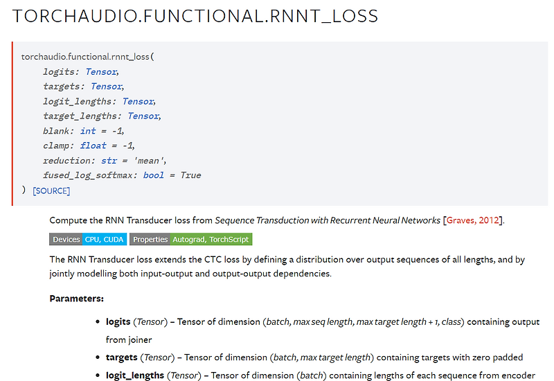 ERROR report: Pytorch rnnt loss, RuntimeError: output length mismatch