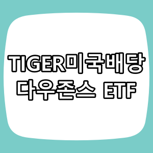TIGER 미국 배당 다우 존스 ETF "완전 분석"