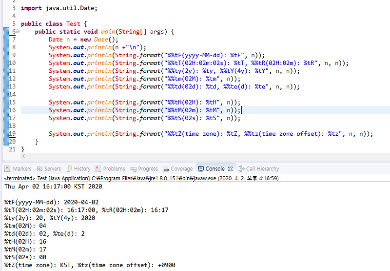  Java String format 