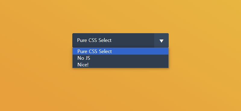 Select box using pure CSS