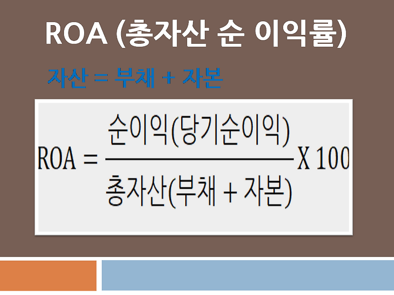 수익성 지표의 꽃 ROA와 ROE 란 무엇인가?