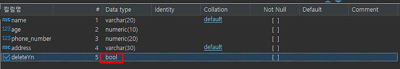 [PostgreSQL] - 포스트그레 bool 데이터 타입(Boolean Type) 사용 방법(true, false, 'y', 'n')