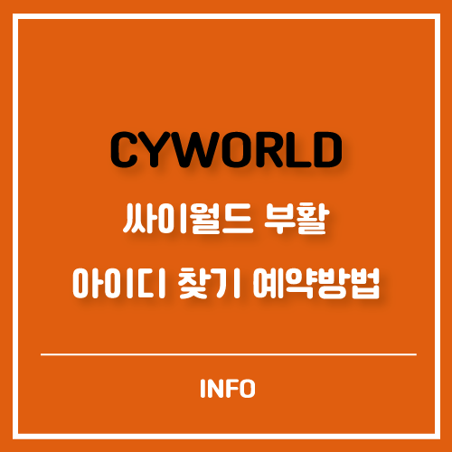 싸이월드 아이디 찾기 예약 및 cyworld 부활 날짜 시기