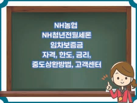 NH농협 NH청년전월세론(임차보증금) 대출 자격, 한도, 금리, 중도상환방법, 고객센터, 유의사항